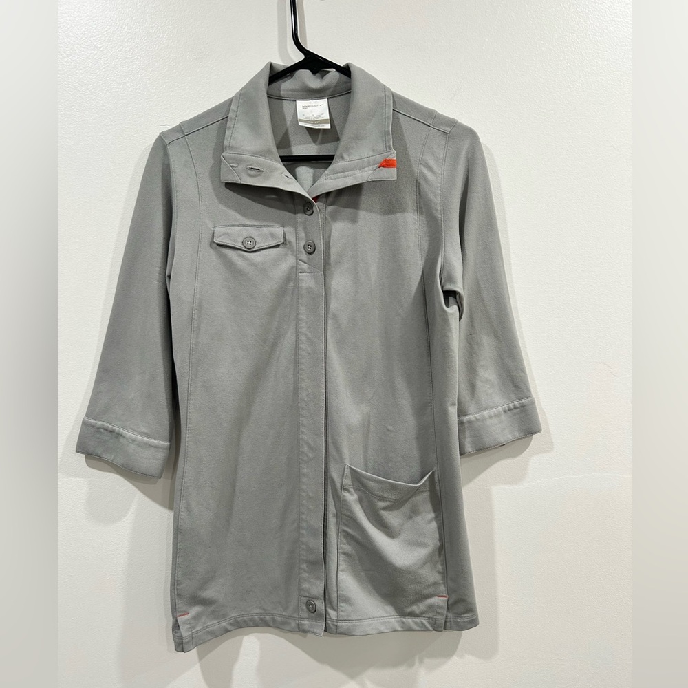 Nike Golf Sport Dri-Fit Slim Polo Full Button Front Pockets 518054-063 Women's M